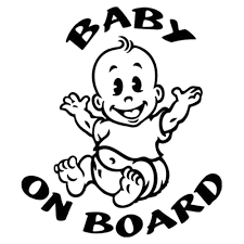 Baby On Board Sign Black And White Pin On Silhouette Projects