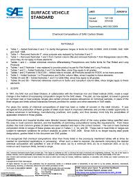 Sae J403 Chemical Compositions Of Sae Carbon Steels