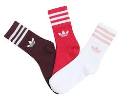 Details About Adidas Men Mid Cut Crew 3 Pairs Socks Red Casual Running Fashion Sock Ed9396
