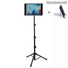 Ipad Tripod Stand Letsrun Height Adjustable Foldable Floor Tablet Tripod Stand For Ipad Mini Ipad Air Ipad 1 2 3 4 And All 8 12 Ipad Stand Ipad Mini Tablet
