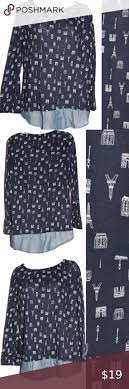 Crown Ivy Nwt S Small French Eiffel Tower Clothes Design Fashion Crown Ivy