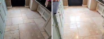 Seeing this today gives me so much inspiration…for our kitchen floors and maybe a little ombre treatment on the stairs up to. Limestone Kitchen Floor Tiles Transformed In Knotty Green South Buckinghamshire Tile Doctor