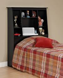 As handsome as it is handy, this headboard is perfect for storing bedtime reading material, pictures, a clock, or a teddy bear. Black Sonoma Tall Twin Bookcase Platform Storage Bed Walmart Com Walmart Com
