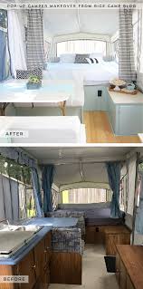 The big reveal of our little camper makeover. This Pop Up Camper Makeover Cost Less Than 200 Mountain Modern Life