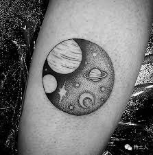 Black And White Space Tattoo 