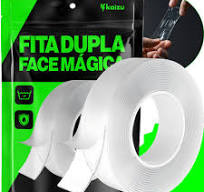 Fita Dupla Face Nano Ultra Forte Fixação Rápida Transparente 3m Cola Quadro  Madeira Espelho Lavável Kaizu Liso