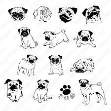 Pug Dog Svg File Eps File Jpg File Png File Silhouette Etsy Pug Tattoo Small Dog Tattoos Pug Tattoo