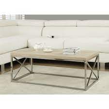 This stylish but functional round coffee table brings luxury into any home without being visually overwhelming. Modern Rectangular Coffee Table With Natural Wood Top And Metal Legs Fastfurnishings Com