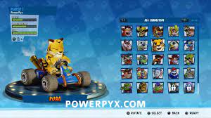 Hold l1 + r1, down, right, triangle, down, left, triangle, up. Crash Team Racing Nitro Fueled All Characters Ps4 Xbox Switch
