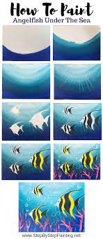 Underwater Painting Step By Step Acrylic Tutorial With Pictures Canvas Painting Diy Underwater Painting Sea Painting Jellyfish with underwater bubbles watercolor painting by hailey e. canvas painting diy