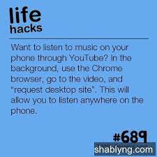 Listen To Music On Your Phone Through Youtube 1000 Life Hacks Bloglovin Life Hacks Music Life Hacks Useful Life Hacks