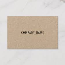 Real Kraft Paper Elegant Modern Company Template Business Card Zazzle Com Company Business Cards Business Card Size Templates