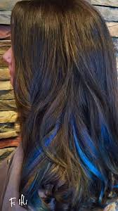 Pin By Faiza S Diary On Hair Goals Blue Hair Highlights Blue Hair Streaks Hair Color Streaks