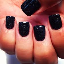 Shiny black acrylic nails designs. Black Sparkle Acrylic Nails Fmag Com