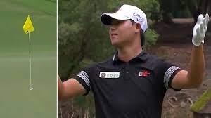 Si woo kim latest scores, stats, news, photos, and video highlights from winged foot golf club, in 16. Si Woo Kim Suffers Brutal Lip Out On What Would Have Been 2nd Ace Of Day