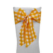 Black And White Checkered Chair Sashes August Grove Huertas Checkered Chair Bow Color White Dark Yellow Chair Bows Tablecloth Fabric Chair Sashes