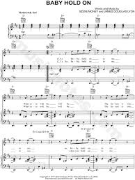 Eddie Money Baby Hold On Sheet Music In D Major Download Print Sheet Music Money Lyrics Music