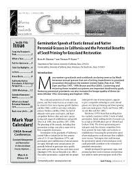 Pdf Germination Speeds Of Exotic Annual And Native