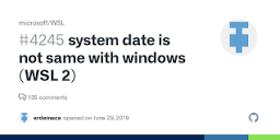 system date is not same with windows (WSL 2) · Issue #4245 ...
