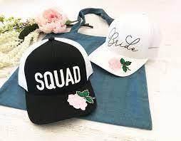 Bachelorette Party Bride Squad Hats Bridesmaid Baseball Caps Bride Squad Hats Bridal Party Hats Bride Squad