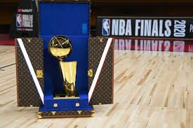 The nba trophy at center court and nba finals logo on the floor just make it amazing to watch. First Ever Louis Vuitton Nba Finals Trophy Case Lvxnba Capsule