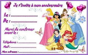 Etiquettes Invitations Princesses Pour Anniversaire Invitation Anniversaire Carte Anniversaire A Imprimer Carte Anniversaire