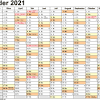 Kalender 2021 thüringen als pdf oder excel. 1