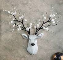 Amazon.com: RYZQWE Wall Mounted Fake Deer Head Wall Decor ...