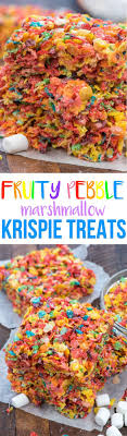 Fruity Pebble Krispie Treats Crazy For Crust Recipe Cereal Treats Krispie Treats Recipe Krispie Treats