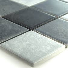 Samples by courier, 3d visualization Mosaic Tiles Ceramic Non Slip Grey Mix