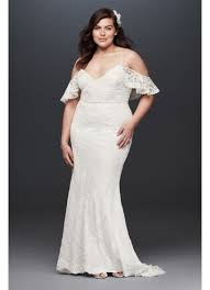 Shop the best one for your special lady. Ruffle Cold Shoulder Plus Size Wedding Dress David S Bridal