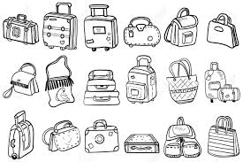 Colored travel bags in car trunk. Coloring Page Or Book Antistress Hobby Variations Of Bags Royalty Free Cliparts Vectors And Stock Illustration Image 130096669