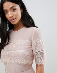 Elise Ryan Petite High Neck Midi Dress With Pleated Skirt