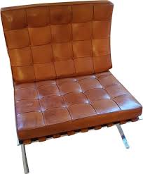 Honest to the original design, our barcelona replica is upholstered in full grain italian leather with a stainless steel frame. Vintage Barcelona Chair In Cognac Leather By Knoll Design Market