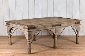 Antique indian carved round coffee table. Antique Indian Teak Table