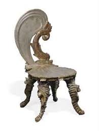 A Venetian Carved Gilt And Silvered Wood Grotto Chair Of Rococo Style Late 19th Century The Back Formed Of Rococo Style Victorian Furniture Fantasy Furniture