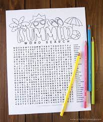 Make your world more colorful with printable coloring pages from crayola. Free Printable Summer Word Search Coloring Page Artsy Fartsy Mama