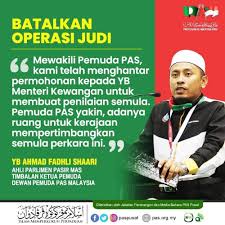 Antara lain dalam membahaskan kajian separuh. Batalkan Pembukaan Operasi Judi Berita Parti Islam Se Malaysia Pas