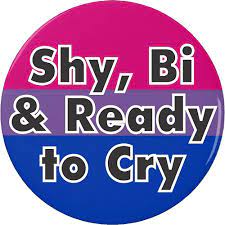Amazon.com: Shy, Bi & Ready to Cry Bisexual Flag 1.25” Pinback Button Pin  LGBT : Clothing, Shoes & Jewelry