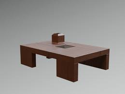 Large wide low wood coffee table diy. Zen Japanese Modern Wooden Coffee Table Lowpoly 3d Model