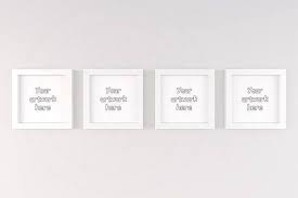 Set Of Four Frame Square Frame Mockup 4 Mockup White Frame Free Psd Mockups Templates Mockup Free Psd Free Packaging Mockup