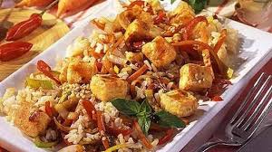Gerosteter Tofu Mit Gemuse Rezept Tofu Rezepte Rezepte Tofu