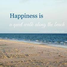 Happiness Is A Quiet Walk Along The Beach Quote Saying Beach Quotes Nature Lover Quotes Ocean Quotes