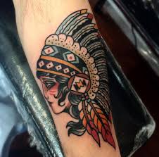 American Traditional Native American Girl Head Done By Shannon Pagliarini Traditional Tattoo Girls Traditional Tattoo Girl Head Traditional Tattoo
