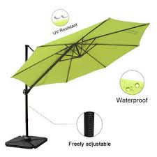 Some umbrella canopies come equipped with led lights. Ssdsb072 Moprem Home 10ft Cantilever Offset Patio Umbrella With Vertical Tilt And 360 Degree Rotation Function Lime Green