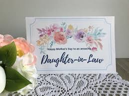 And since this day is just around the corner, we should all think of the perfect gifts. Printable Mother S Day Card For Daughter In Law Etsy