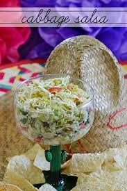 Serve with tortilla chips, vegetables Cabbage Salsa