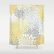Check spelling or type a new query. Floral Prints Soft Yellow And Gray Modern Print Art Shower Curtain By Megan Morris Society6