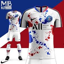 Camisa De Goleiro Do Psg 2018 Psg White With Blue And Red Splotches Away Kit Concept Roupa De Futebol Camisas De Futebol Camisetas De Futebol