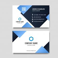 Modern Blue Business Card Background Blue Business Card Business Cards Vector Templates Visiting Card Design